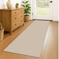 thumbnail image 1 of iOhouze Runner Rug for Hallway 2x6 ft Washable Hall Carpet Runner Rubber Backed Hallway Runner Cotton Entryway Runner Rug Floor Runners for Indoor Hallway Bedroom Kitchen, Ivory/Khaki, 1 of 8