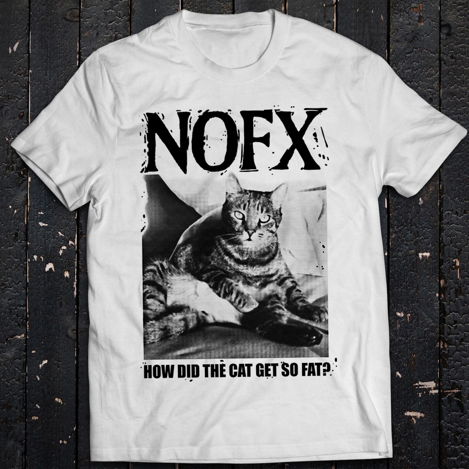 Cotton S5XL Shirt Punk in Drublic Tee NOFX How Did The Cat Get so
