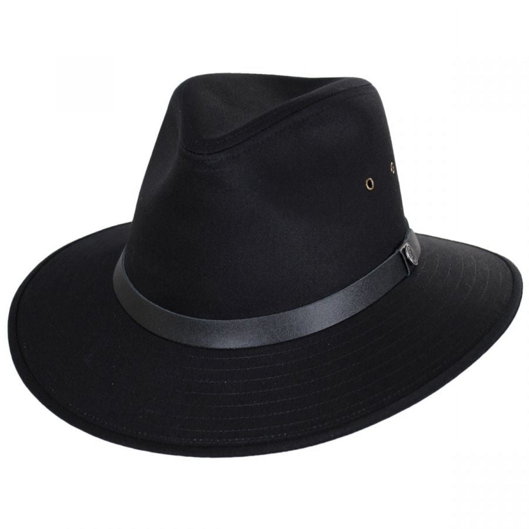 Cotton Safari Fedora Hat - Black - XXL - Black - Walmart.com