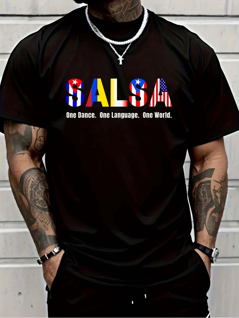 Cotton Salsa Styles & Flags Cuba Colombia Puerto Rico L.A. NY USA T ...
