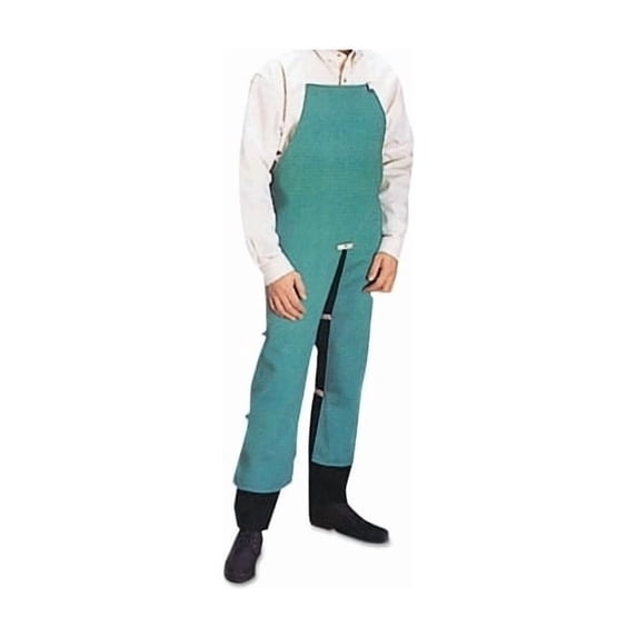 Cotton Sateen Split Leg Bib Apron, 24 in x 42 in, Visual Green