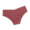 thumbnail image 1 of Cotton Seamless Panties for Women No VPL - Cheeky No Show Underwear 100% Cotton Breathable & Comfortable, Wine,Size L, 1 of 5