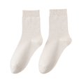 thumbnail image 1 of Cotton Seamless Toe Mid Calf Socks, Breathable Breathable Casual Crew Socks, Women Men Ankle Socks, 1 of 3