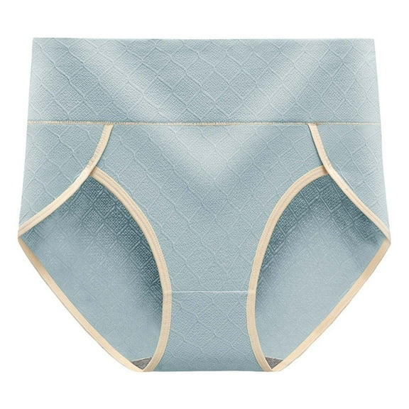 Cotton Seamless Underwear Women Women's Large Size High Waist Panties Fashionable Women's Panties Womens Underwear Blue 3XL