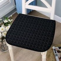 Cotton Seat Cushion - Non-Slip Straps Office Chair Pad Adult Desk Cushion Breathable Thickened Support Universal Chair Mat Home Comfort(Black)