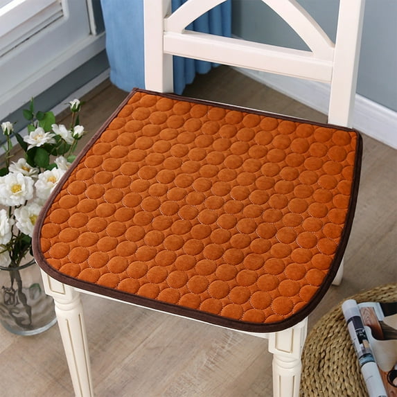 Cotton Seat Cushion with Secure Straps All Season Chair Pad for Office Dining Camping Comfortable Thin Padding