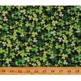 Cotton Shamrocks Saint Patricks Day Clovers Green Four-Leaf Clovers On