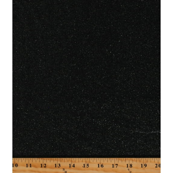 Cotton Sheen Sparkle Glitter Metallic Black Cotton Fabric Print by the Yard (K106-1935)