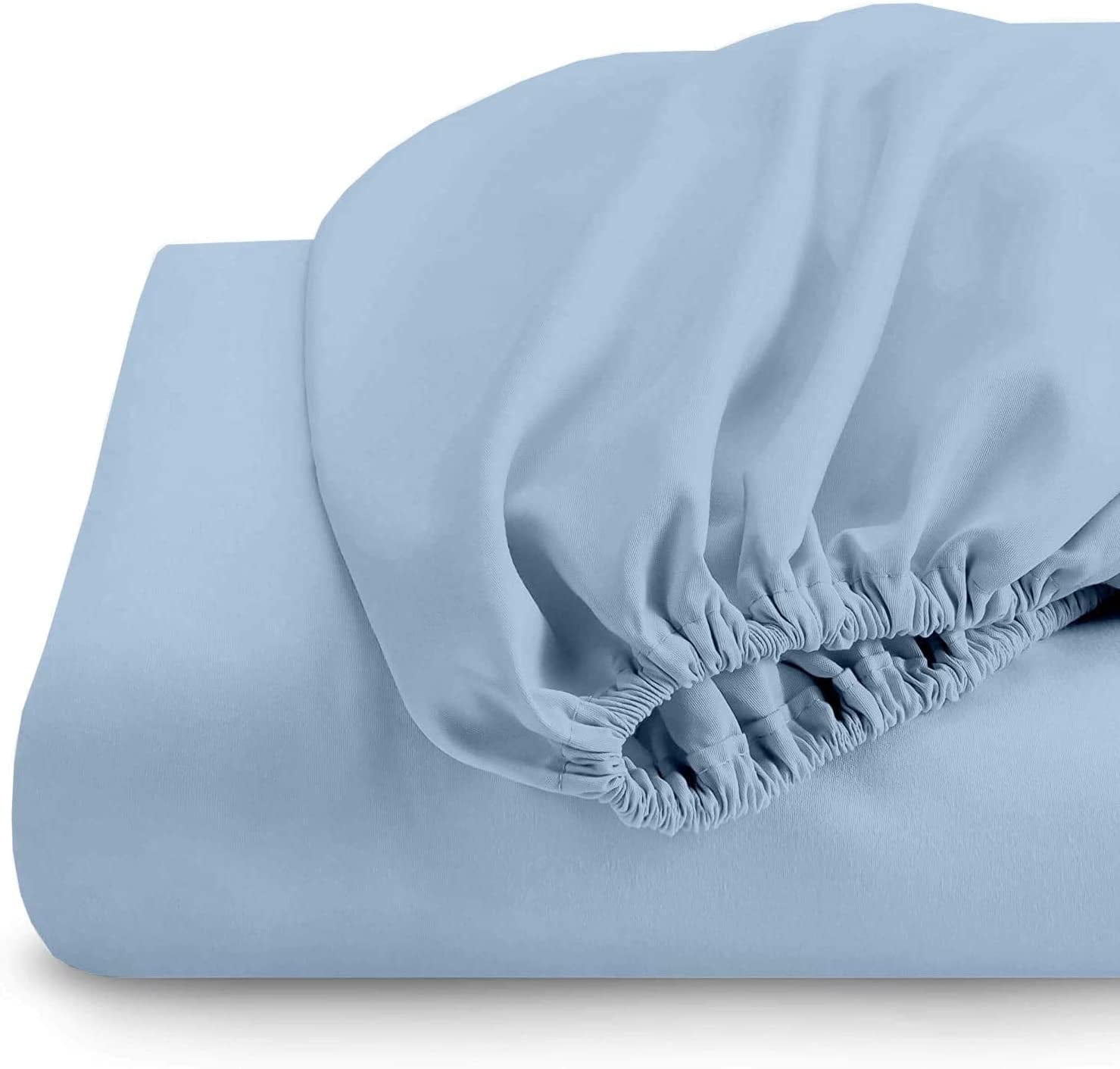 Cotton Sheet Queen Size 1 PC Fitted Sheet Only with 30" Inch Deep ...