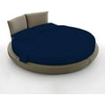 thumbnail image 1 of Cotton Sheet Round, 4 Piece Cotton Round Bedsheet 100% Egyptian Cotton, 12" Deep Pocket,88" Diameter, 400 TC, Round Sheet Set, Super Soft, Luxury and Easy Care -Navy Blue Solid, King Size, 1 of 3
