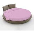 thumbnail image 1 of Cotton Sheet Round, 4 Piece Cotton Round Bedsheet 100% Egyptian Cotton, 12" Deep Pocket,88" Diameter, 400 TC, Round Sheet Set, Super Soft, Luxury and Easy Care -Pink Solid, King Size, 1 of 3