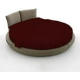 thumbnail image 1 of Cotton Sheet Round, 4 Piece Cotton Round Bedsheet 100% Egyptian Cotton, 22" Deep Pocket,76" Diameter, 400 TC, Round Sheet Set, Super Soft, Luxury and Easy Care -Burgundy Solid, King Size, 1 of 3