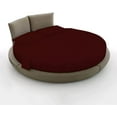 thumbnail image 1 of Cotton Sheet Round, 4 Piece Cotton Round Bedsheet 100% Egyptian Cotton, 18" Deep Pocket,96" Diameter, 400 TC, Round Sheet Set, Super Soft, Luxury and Easy Care -Burgundy Solid, King Size, 1 of 3