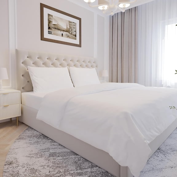 Cotton Sheets Set Queen Size - 600 Thread Count. 4-Piece Bedding Set with 16'' Deep Pocket. Sheets Premium Hotel Quality Soft & Silky Sateen Weave Bed Sheets. White