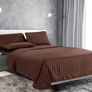 ANMINY Satin Sheets Queen Silk Sheets Gold Leopard Bed Sheet Set Deep ...