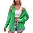 thumbnail image 1 of Cotton Shirt Jacket for Women Button Down Blouse Casual Lapel Collar Long Sleeve Outerwear Top with Chest Pocket (Large, Green), 1 of 6