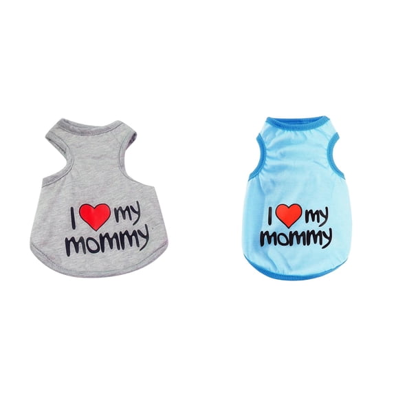 Cotton Shirts for Small Dogs Sleeveless I Love My Daddy & DaddyS Girl Dog Clothes Breathable Summer Pet Apparel Stretchy and Stylish Puppy T Shirts,A,L
