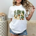 thumbnail image 1 of Cotton Short Sleeve Round Neck Ghosts Gardening Graphic Tee Potted Plant Design Comfort T-Shirt White S-5XL, 1 of 4