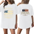 thumbnail image 1 of Cotton Short Sleeve T Shirt with We the People 250 Years Semiquincentennial 1776 2026 Print Loose Fit Crewneck Top for Women and Men White XL White XL, 1 of 5