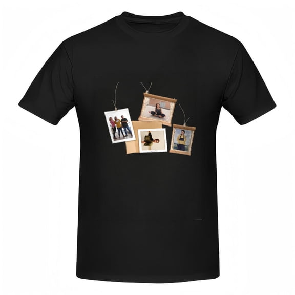 Cotton Short Sleeve T-Shirt for Women - Unique Photo Design with Friends Music & Relaxation Vibes - Casual Tee Top