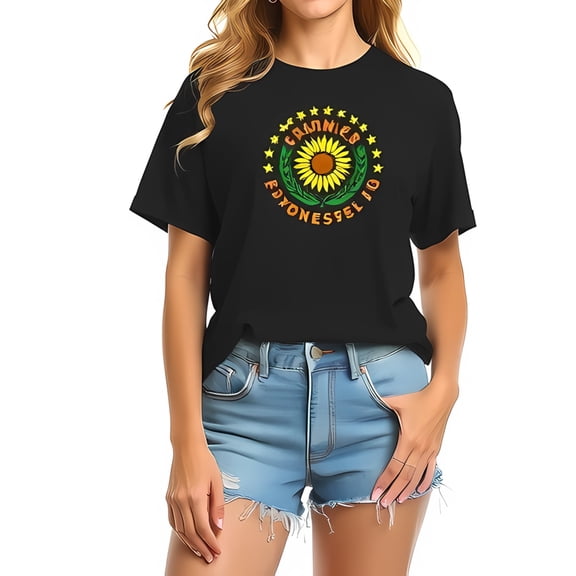 Cotton Short Sleeve T-Shirt with Playful 'DAYS OF THE WEEK' Graphic - Bold Blue Text & Yellow Featuring 'THURSDAY' in White