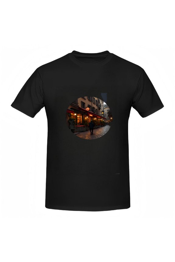 Cotton Short Sleeve T-Shirts for Women - Cozy Evening Vibes with Warm Patterns Perfect for Casual Outings and Relaxed Style