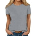thumbnail image 1 of Cotton Short Sleeve Workout Tops for Women Loose Basic T-Shirts Athletic Gym Casual Shirts, 1 of 5