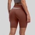 thumbnail image 1 of Cotton Shorts for Woman Womens Seamless Yoga Short Pants Stretchy High Waisted Fitness Running Sports Tight Knee Length Leggings Shorts Brown XL, 1 of 5