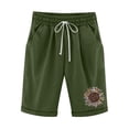 thumbnail image 1 of Cotton Shorts for Women Casual Summer Bermuda Shorts Knee Length Sweatpants Loose Fit Lounge Shorts with Pockets, 1 of 6