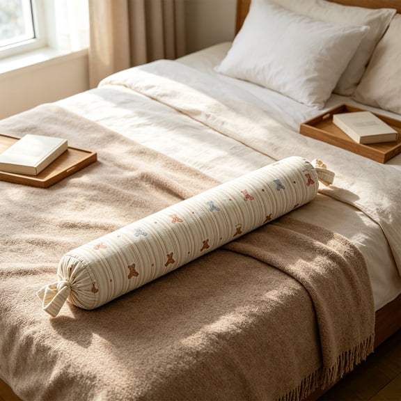 Cotton Side Sleeping Leg Pillow, Long Body Support Cushion for Bed and Sofa