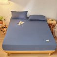 Cotton Single Fitted Sheet Dust Protector Cover Universal Mattress