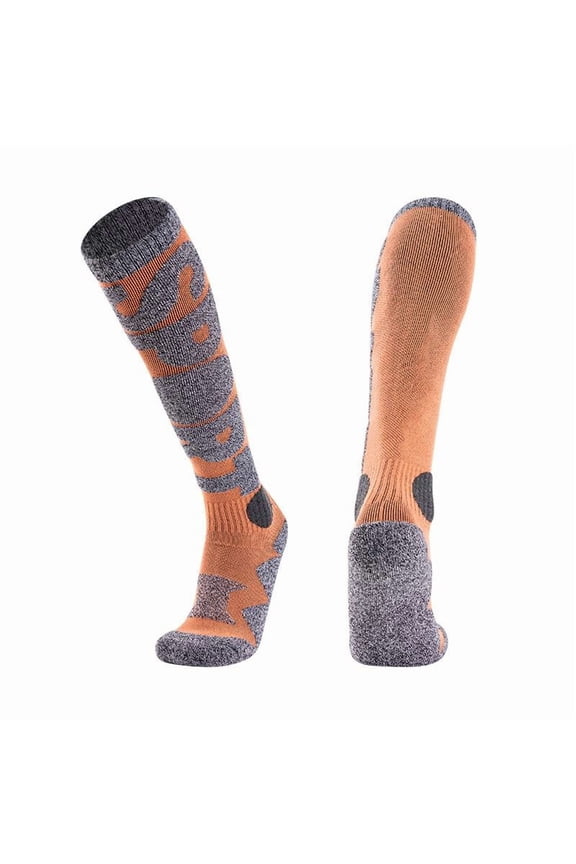 Cotton Ski Socks with 360-Degree Compression, Anti-Slip, and Breathable Features for Cold Ski Conditions
