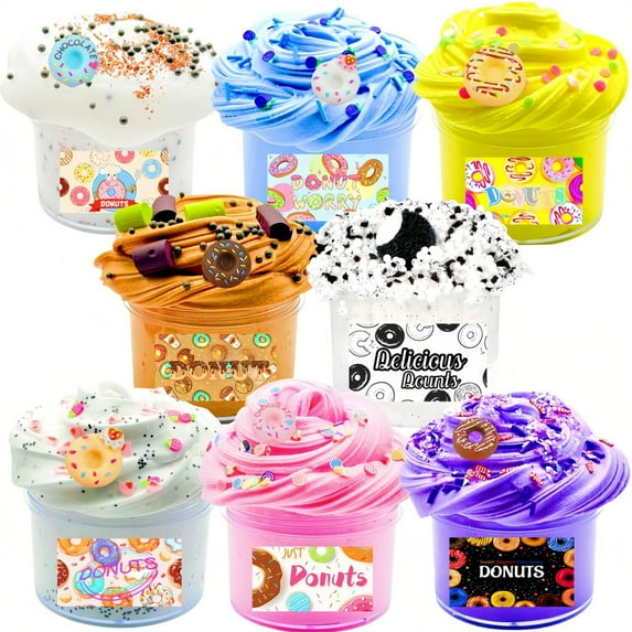 Cotton Slime Clay Kit - DIY Fruit Scented Aromatherapy Stress Relief Toy for Kids, Sensory Play, 2.4oz