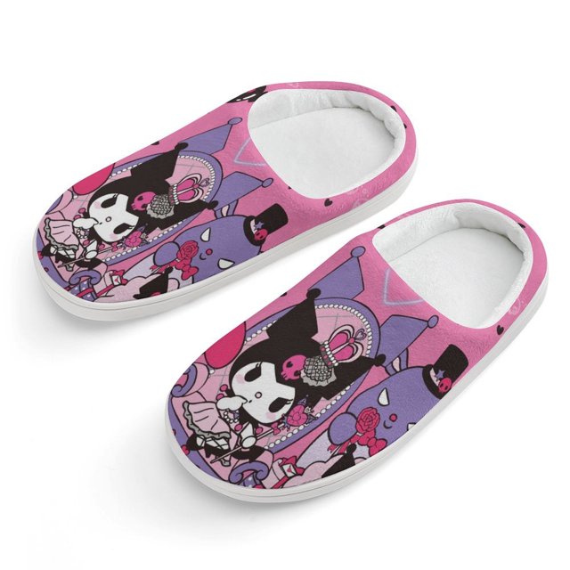 Cotton Slippers Kuromi Children Keep Warm Furry NonSlip Slipper Shoes