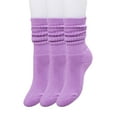 thumbnail image 1 of Cotton Slouch Socks for Boys and Girls Lilac 3 Pairs 6-8 Years Old, 1 of 9