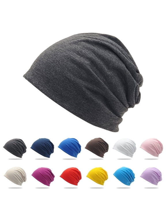 Cotton Slouchy Beanie Hip-Hop Soft Lightweight Running Beanie Adult Dwarf Hats Chemo Cap for Men Women