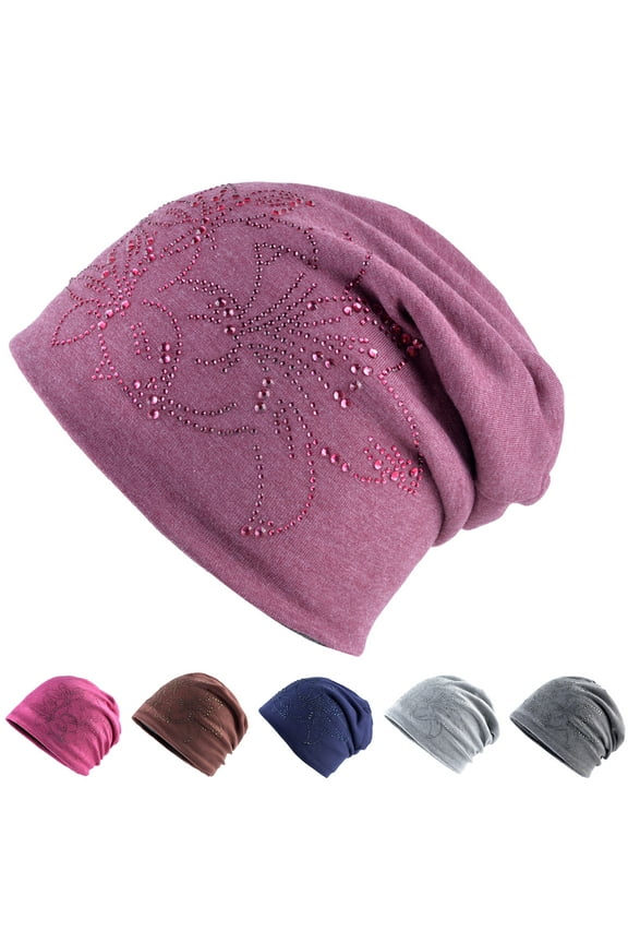 Cotton Slouchy Chemo Beanies, Chemo Cap Headwear Cancer Hats for Women with Hair Loss