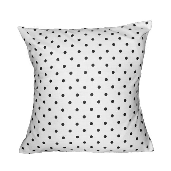 Cotton Small Polka Dots Decorative Throw Pillow/Sham Cushion Cover Black on White