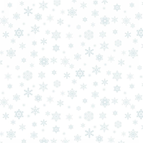 Cotton Snowflakes Snow Winter Seasonal Christmas Holiday White Cotton Fabric Print by the Yard (676-WHITE)