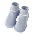 thumbnail image 1 of Cotton Sock Shoes Non Floor Soft Rubber Sole on Sneakers Baby Walking Shoes for 12-18 Months, 1 of 4