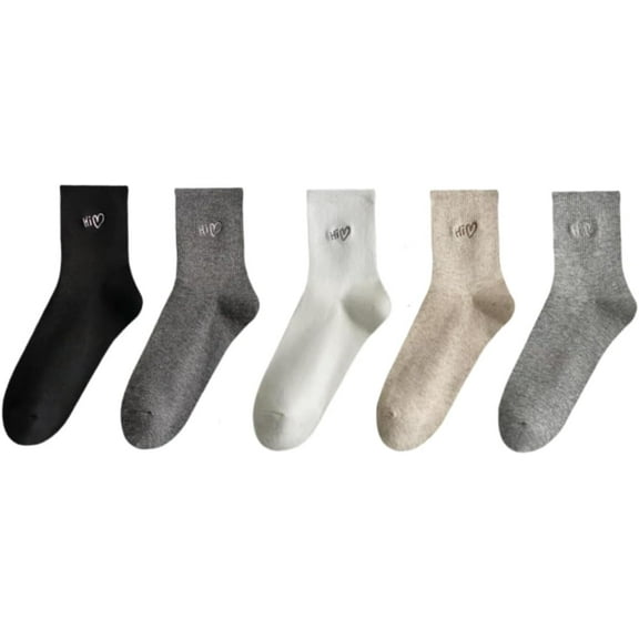 Cotton Sock for Women, 5 Pack Calf Socks