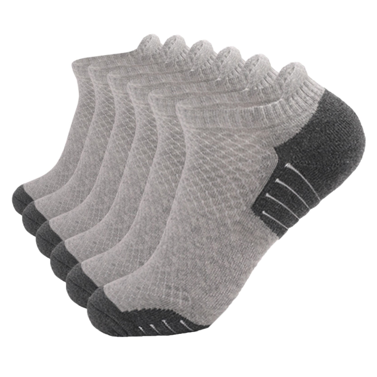 DHAMPOOH No Show Socks For Men & Women - Low Cut Ankle, Anti-Slip Grip, Cotton Blend (3-Pack)