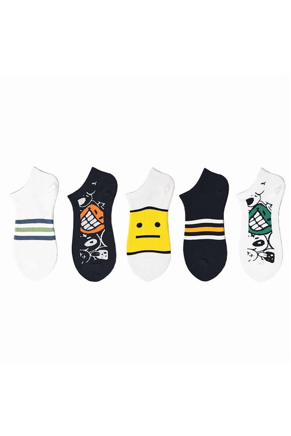 Cotton Socks Women's Character Inspired Designs 5-Pack Mix and Match Adult No-Show Ankle Socks