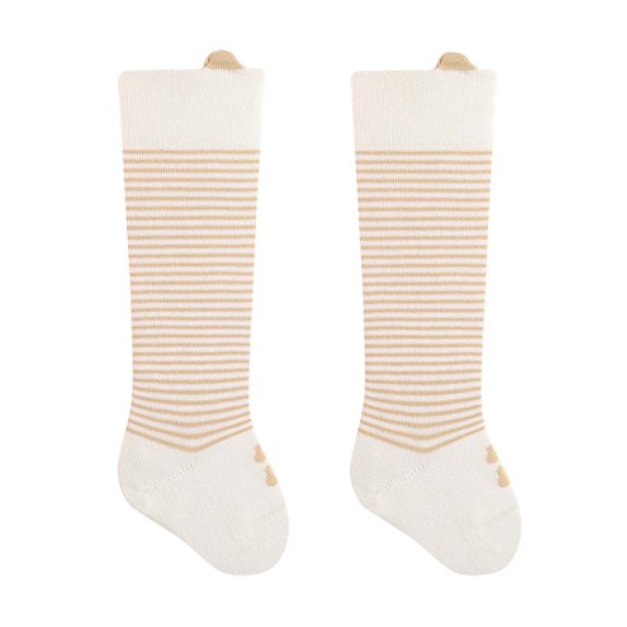 Cotton Socks for Toddlers Kids 0-3 Years Thigh-High Stockings Newborn Boys & Girls Cute Stripe Printed Over the Knee Long Tube-Sock