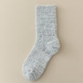 thumbnail image 1 of Cotton Socks for Women Cute New Women's Winter Mid Tube Socks with Fleece for Warmth and Cold Protection Fleece Socks Style B-114 Gray One Size, 1 of 3
