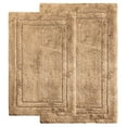 thumbnail image 1 of Cotton Solid 2-Piece Latte Highly Absorbent Non-Slip Backing Bath Rug Set by Superior, 1 of 6