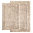 thumbnail image 1 of Cotton Solid 2-Piece Stone Highly Absorbent Non-Slip Backing Bath Rug Set by Superior, 1 of 6