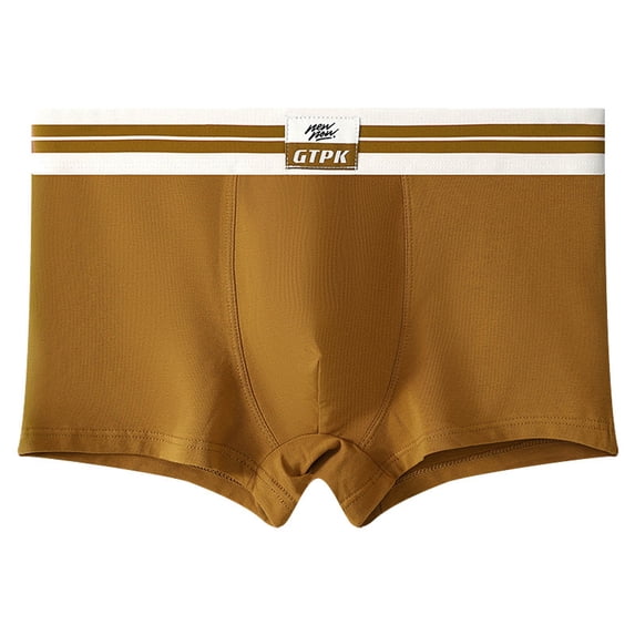 Cotton Solid Boxer Briefs Mid Rise Plus Size Seamless Breathable No Tag Performance Underwear