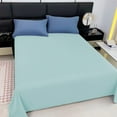 thumbnail image 1 of Cotton Solid Color Flat Bed Sheet Twin Size Soft Lightweight Breathable Dormitory Bedding, 1 of 6