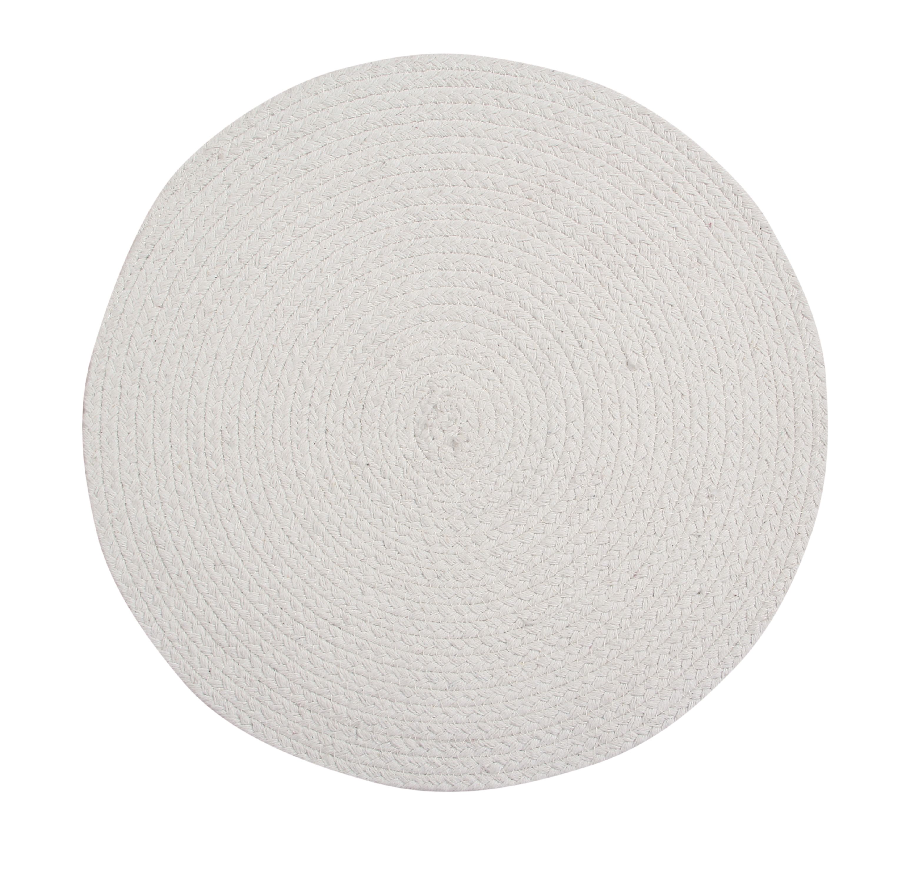 Cotton Solid Placemats 15 Round Ivory